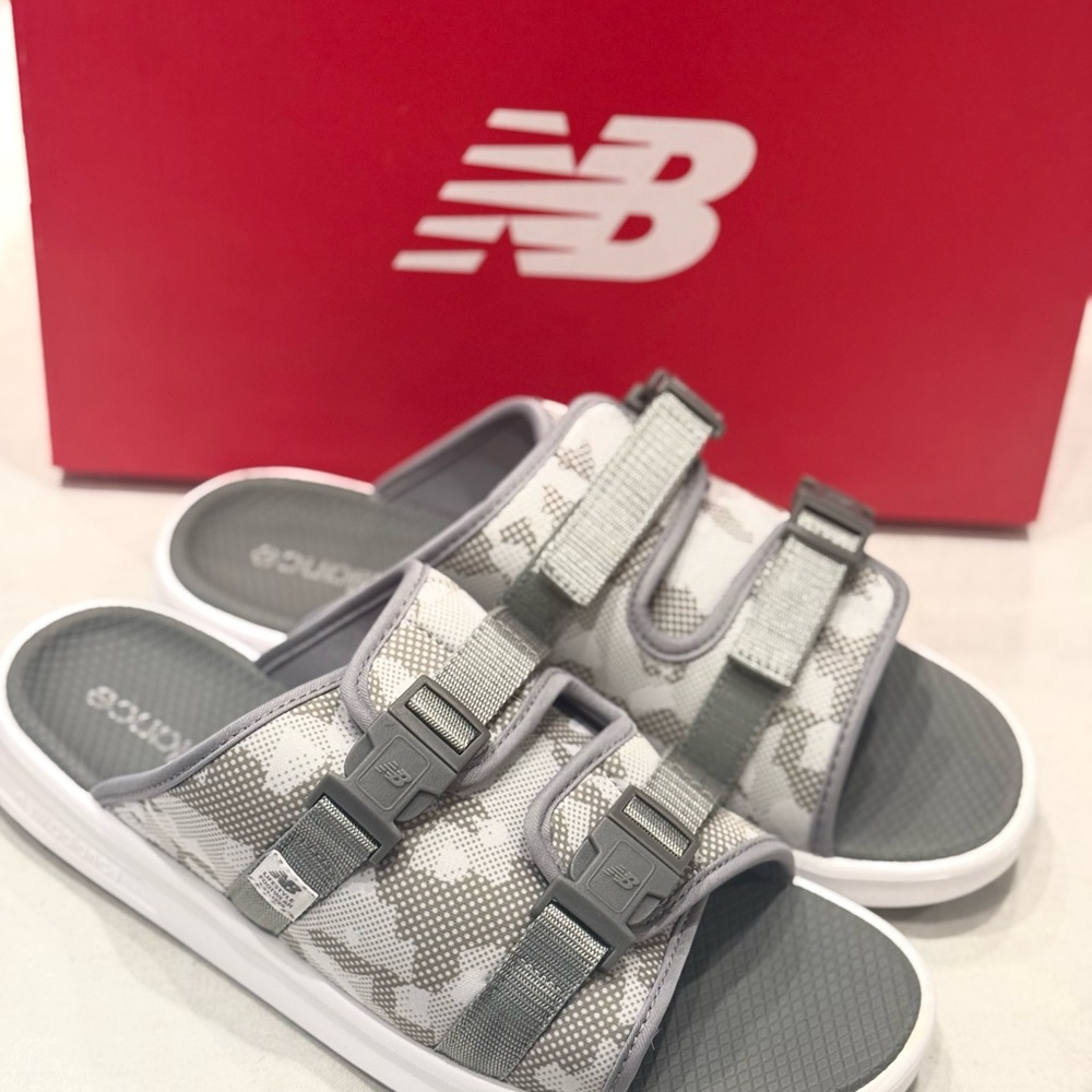New Balance SDL330GR Men's Flip Flop Slip On Shoes  Color Grey